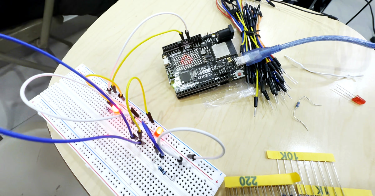 Arduino circuit wiring and sensors